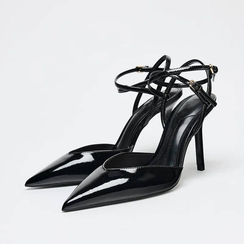 2026 Summer Women Sandals Pointed Toe Thin Heels Office Elegant Shoes Ladies Fashion Sandalias De Mujer