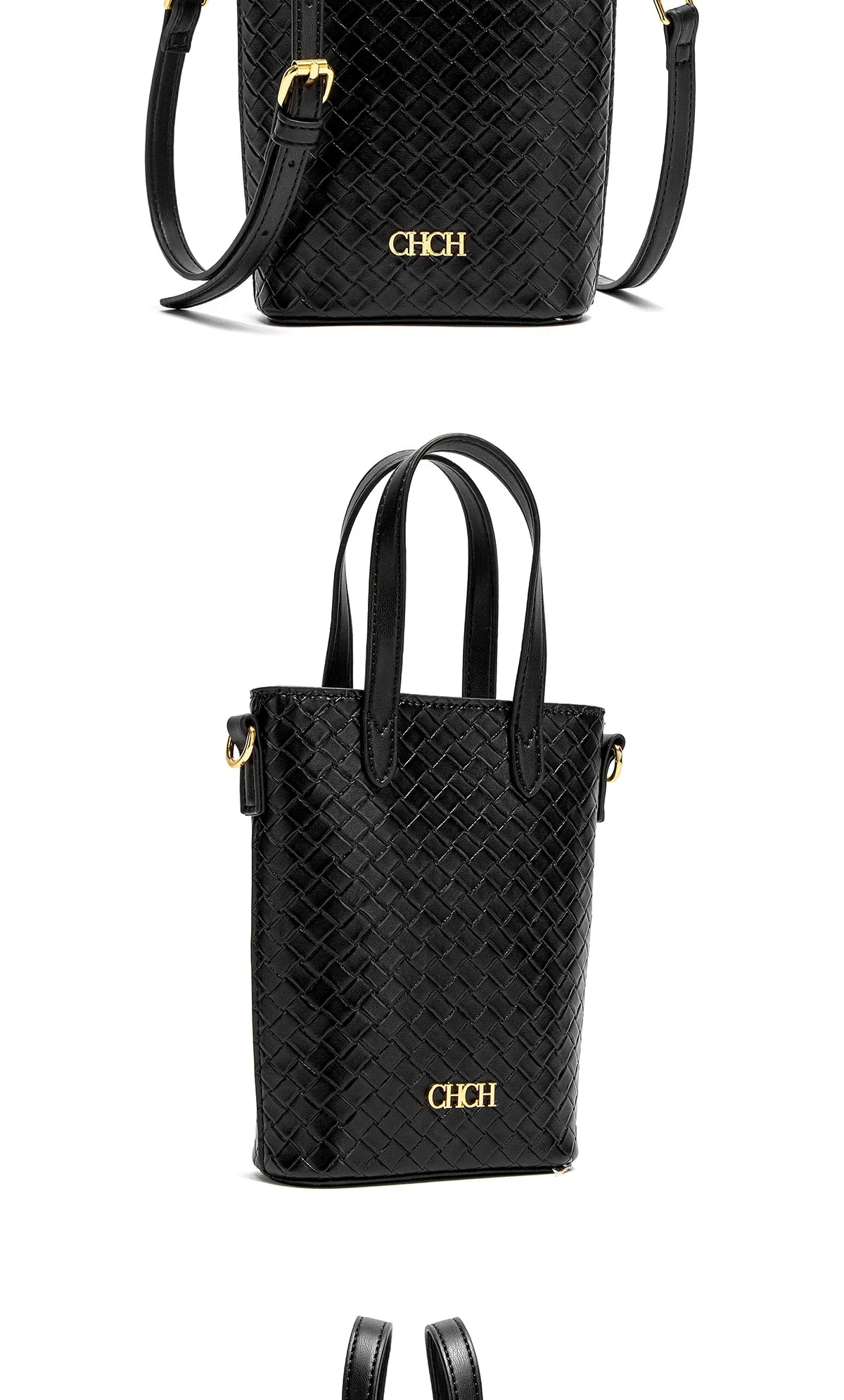 Women's Phone Bag 2025 New Black Simple Texture Women's Crossbody Bag Wallet