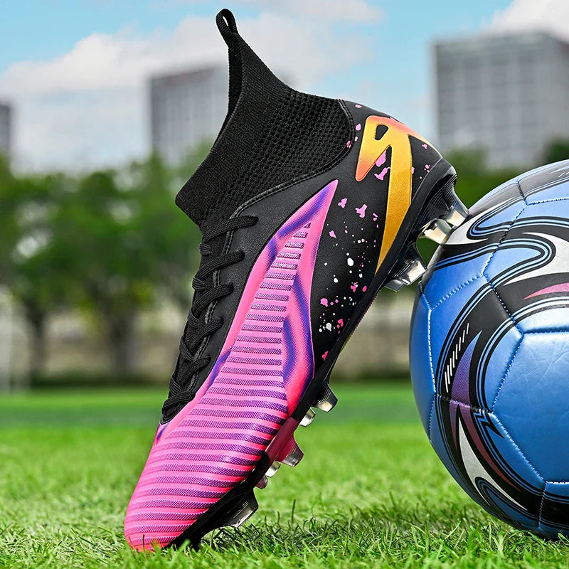 New Men Football Boots Sports Shoes Futsal High Ankle Soccer Shoes High-quality Indoor Non-Slip Outdoor Ultralight Non-Slip