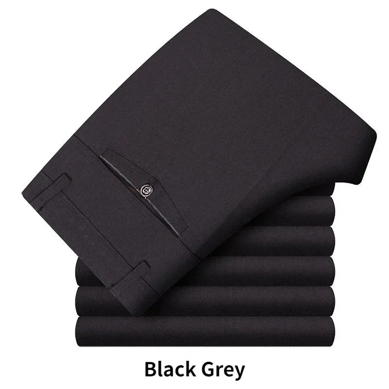 Mens Summer Thin Casual Suit Pants Autumn Thick Classic Business Fashion Formal Stretch Trousers Male Brand Clothes GOZBKF