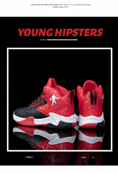 Children Sports Shoes Waterproof Low-top Sneakers Kids Basketball Shoes Boys Lace-up Non-slip Shoes for Running Durable Sneakers