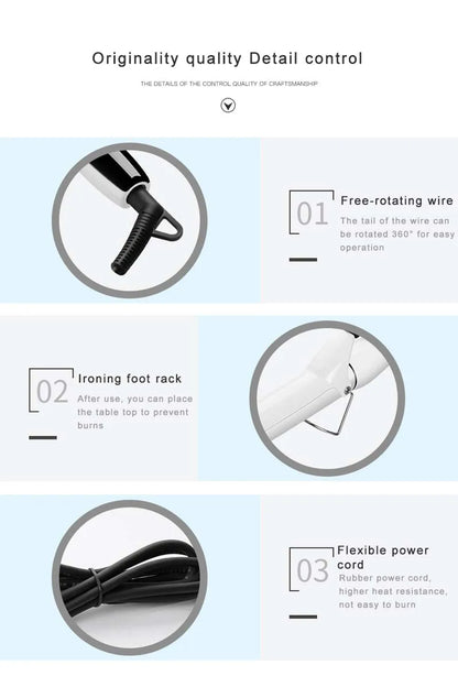 Professional Big Wavy Hair Curler Quick Heating Up Electric Nano Ceramic Curler 25Mm Curler Professional Curler Styling Tool