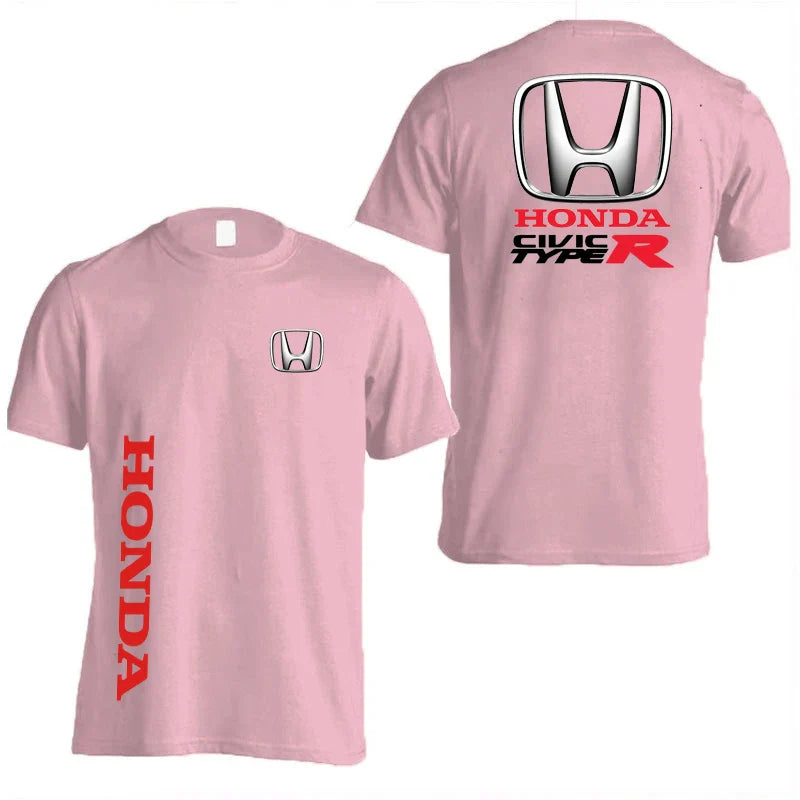 Honda Civic Type R Men's Summer Pure Cotton Racing T-Shirt Women's Outdoor New T-Shirt Street Casual Couple Top