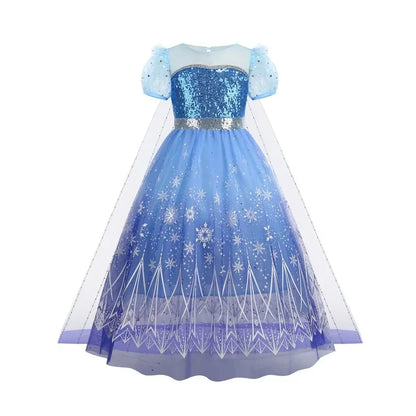 Frozen 2 Elsa Princess Girls Dress Up Snow Queen Costume Carnival Party Halloween Kids Carnival Birthday Party Clothes