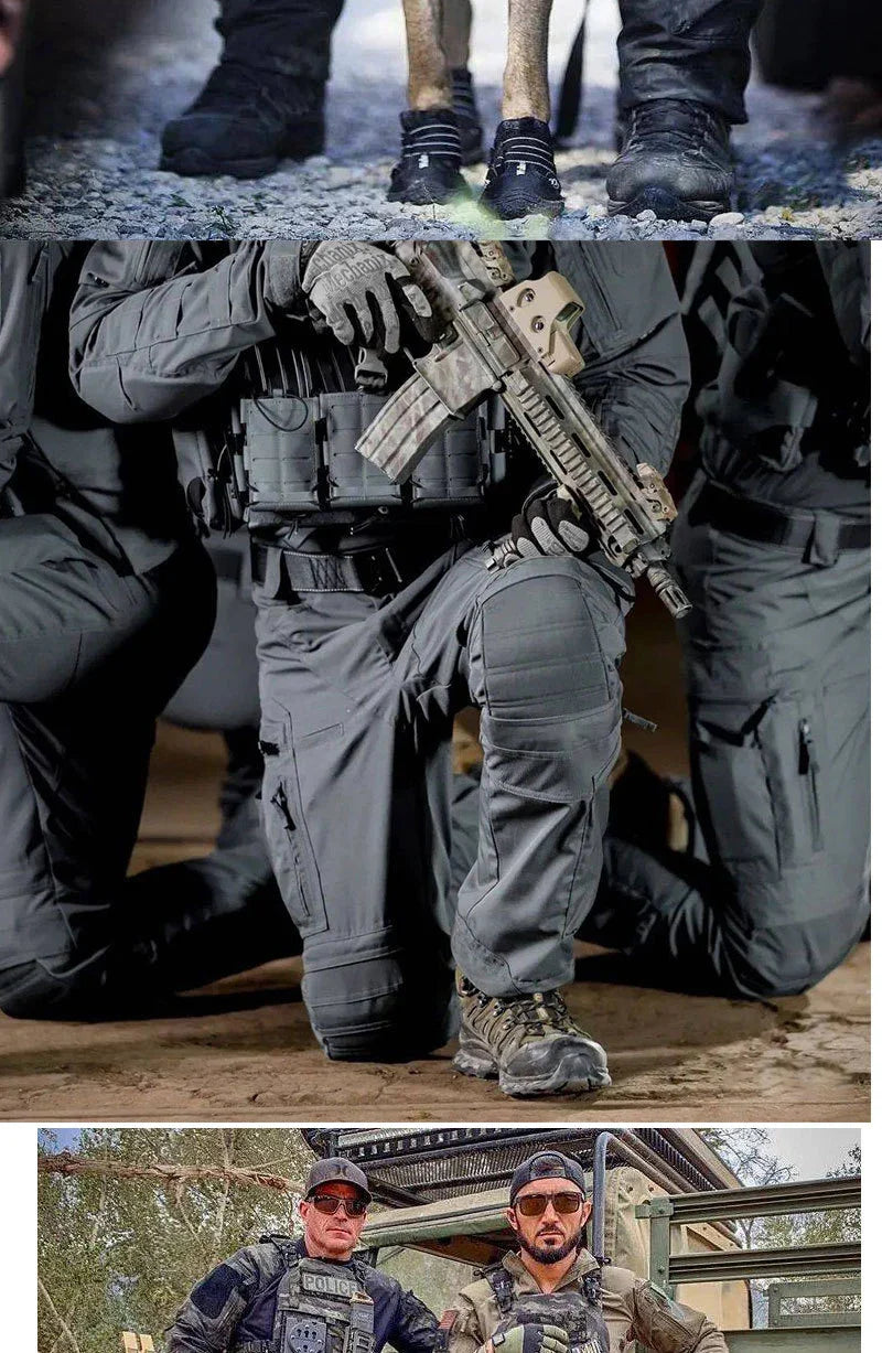 Outdoor Tactical Pants Casual Waterproof Cargo Pant Men New Training Trousers Wear-Resistant Multi Bag Casual Man Pant New
