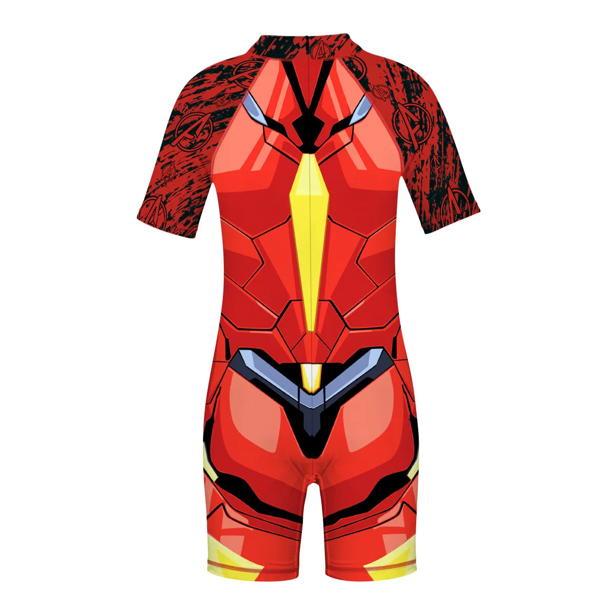 Children One Pieces Swimsuit Superhero 3D Print Playsuit Child Short Sleeve Swimwear Beach Bathing Suit Swim Wear For Boys Girls