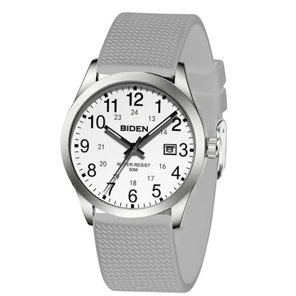 Men's Watch Simulated Quartz Sports Men's and Women's Watch 30 Waterproof Second Hand Luminous Easy to Read Dial