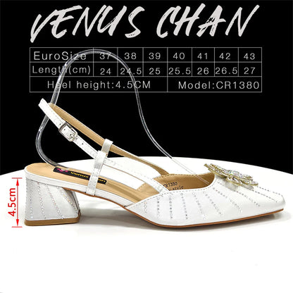 Italian Fashion Women's Elegant Orange Heels & Rhinestone Clutch Bag Set – Perfect for Parties and Special Occasions
