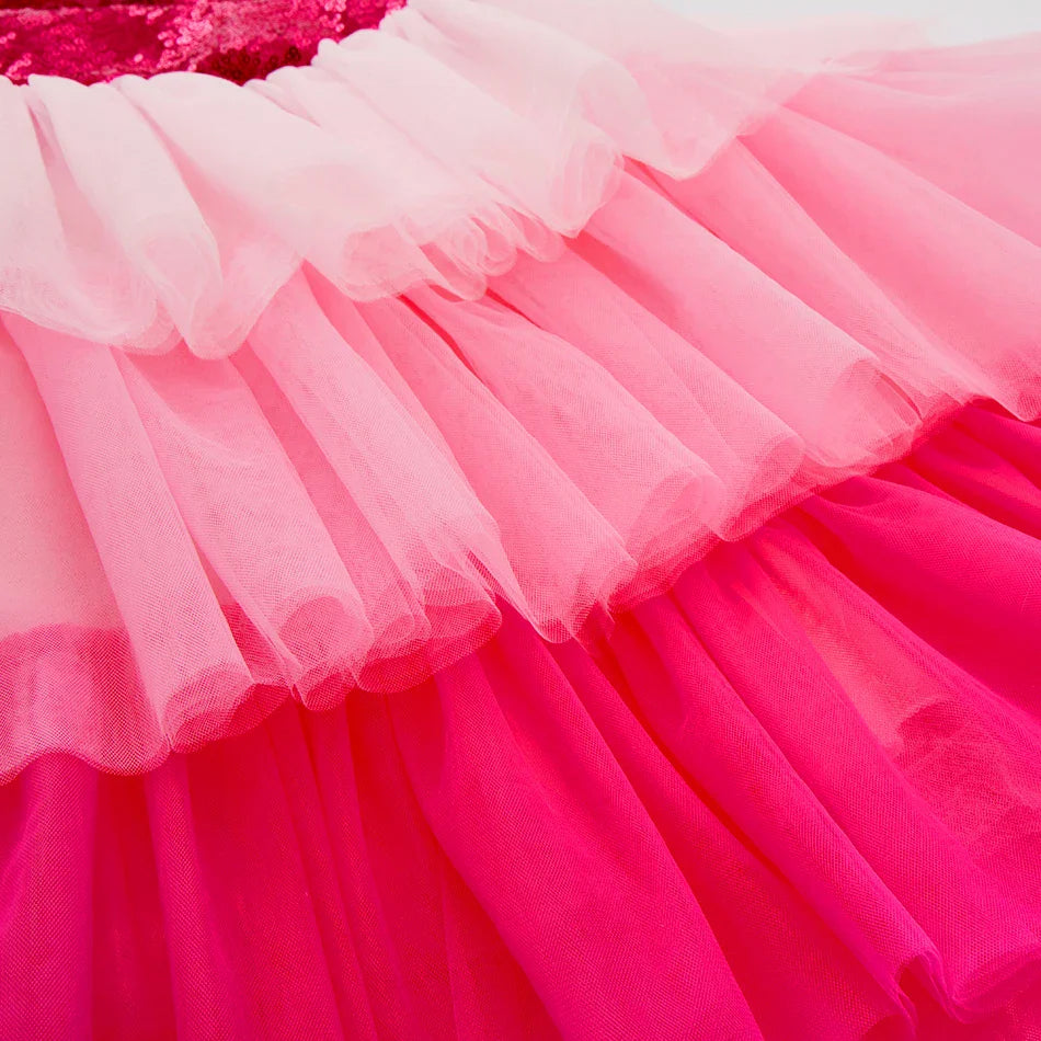 2026 Summer Dresses Children Princess Dress Up Christmas Cute Baby Girl Clothes Halloween Kids Birthday Party Cosplay Costume