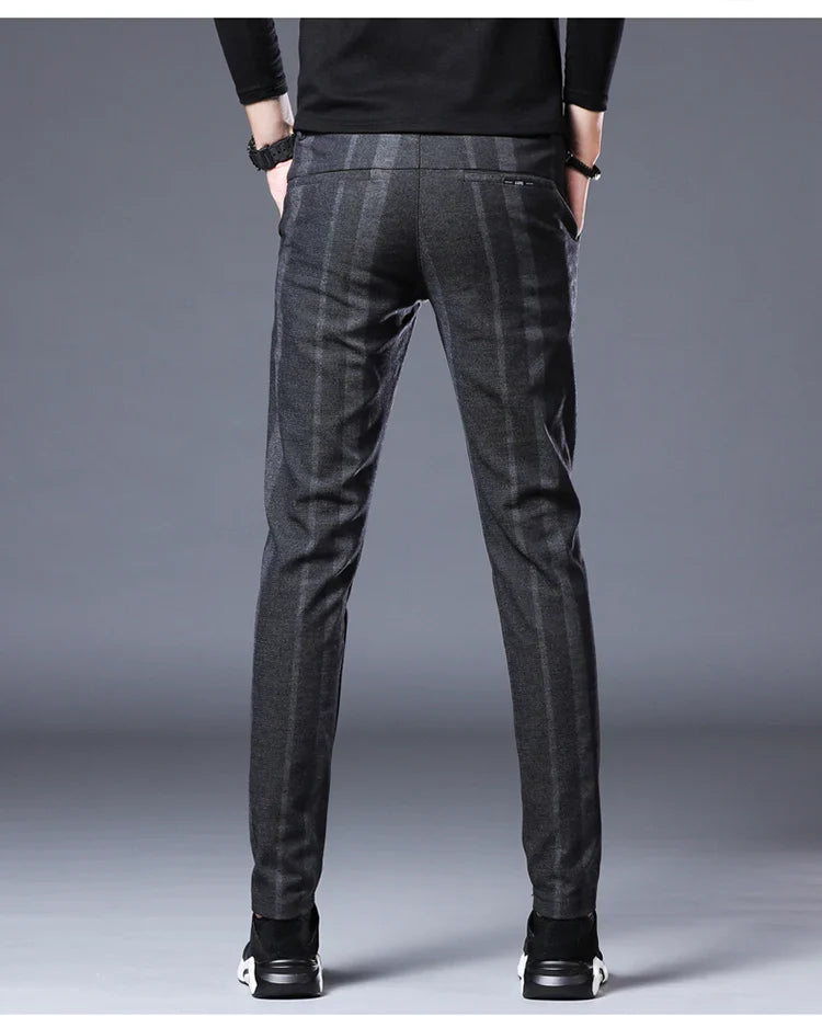 Business Casual Pants Men Slim Fit Fashionable Outdoor Elastic Breathable Sports Pants Formal Fashion Korean Clothes Trousers