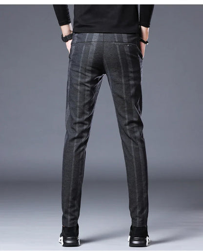 Business Casual Pants Men Slim Fit Fashionable Outdoor Elastic Breathable Sports Pants Formal Fashion Korean Clothes Trousers