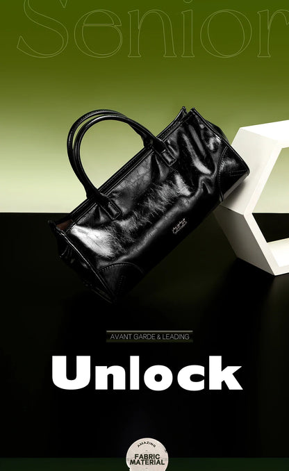 Women's Shoulder Bag New Black Marble Pattern Stick Bag Detachable Shoulder Strap