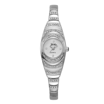 Elegant Women Watches Fashion Rhinestone Ladies Quartz Watch Bracelet Wristwatches Reloj Mujer（Without Box）