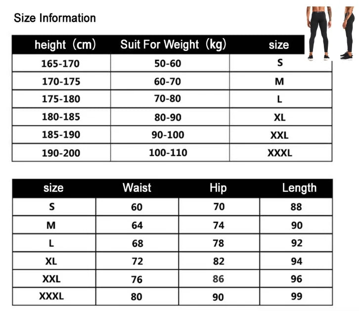 Men Compression Tight Leggings Running Sports Male Gym Fitness Jogging Pants Quick Dry Trousers Workout Training Yoga Bottoms