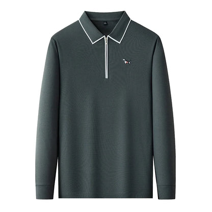 Designer Men's  Lapel Long Sleeve Polo Shirt Spring New Cartoon Embroidery T-Shirt Top Versatile Fashion Business Men's Clothing