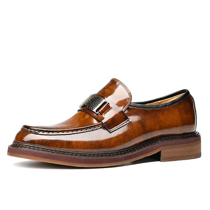 Leather Men Formal Shoes Luxury Brand 2025 Men's Loafers Dress Moccasins Breathable Slip on Brown Driving Shoes Plus Size 37-45
