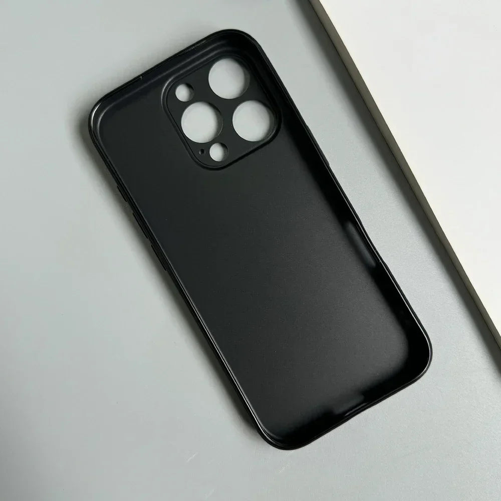Luxury Full Black Silicone Matte Phone Case For iphone 17 Air 16 15 14 13 12 11 Pro Max 16 15 14 Plus Back Cover TPU Soft Case
