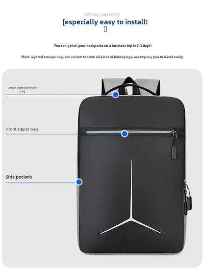 New Anti-theft USB Waterproof Hard Case Travel Smart Laptop Motorcycle Backpack Man EVA Fashion Business Men's Shell Backpack