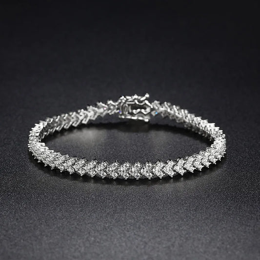 15-20CM 100% Real Moissanite Tennis Bracelets for Women Men's Hip Hop Sterling Silver 925 Chain Simulated Diamond Jewelry