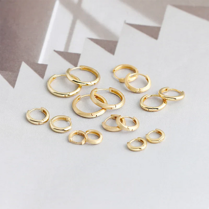 925 Sterling Silver Minimalist Matte Gothic Unisex Huggies Ear Hoop Earrings for Women Men Piercing Ear Buckle Jewelry