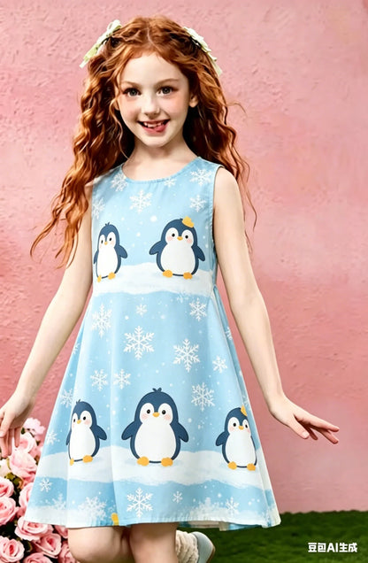 NEW SUMMER STYLE FLORAL PRINT DRESS FOR GIRLS A CASUAL AND SWEET PRINCESS DRESS THE PERFECT GIFT FOR CHILDREN SPORTY STYLE