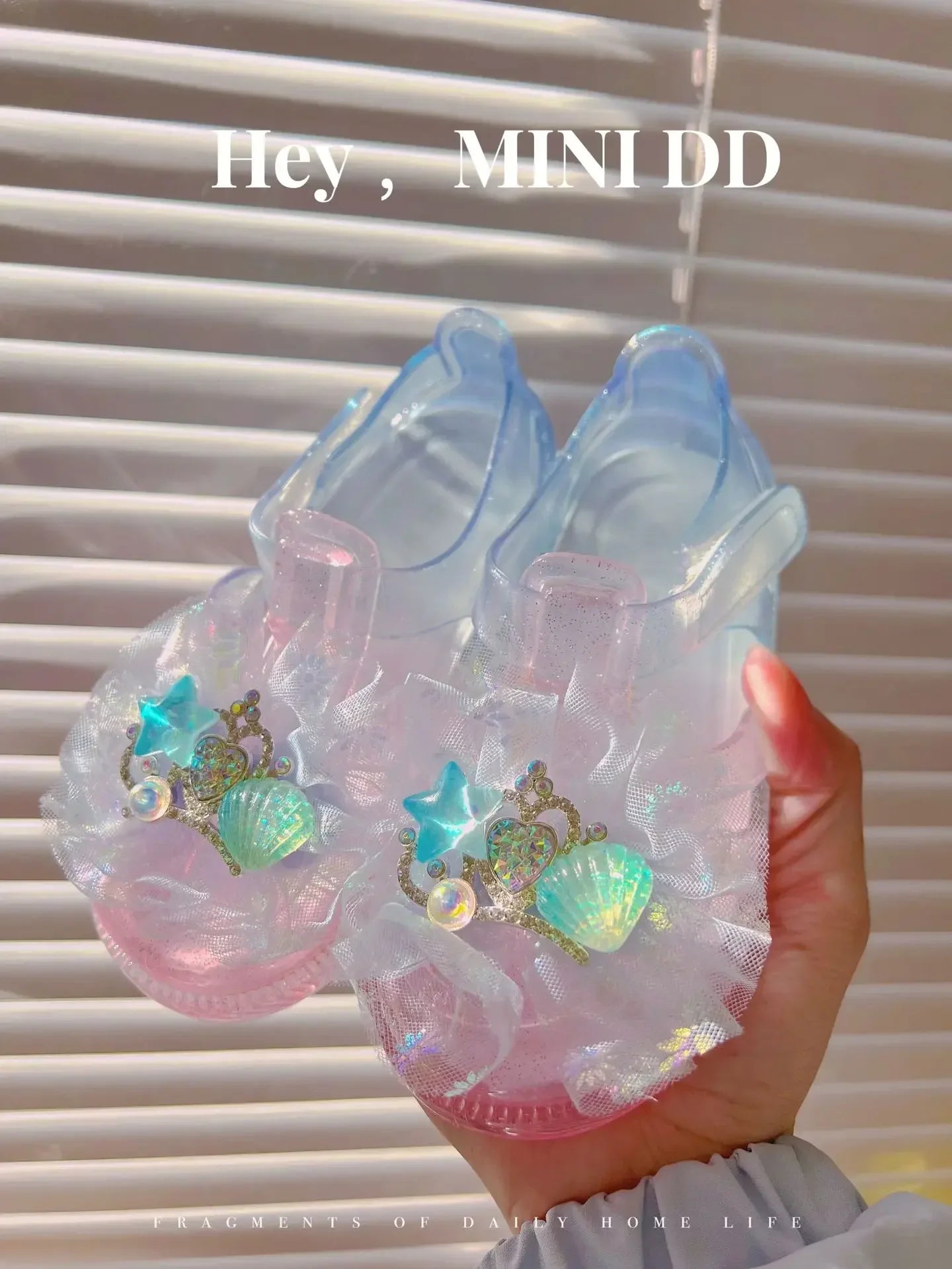 Girls' Princess Sandals 2025 Summer New Children's Jelly Sandals Soft Bottom Closed-toe Anti-collision Baby Kid's Beach Shoes