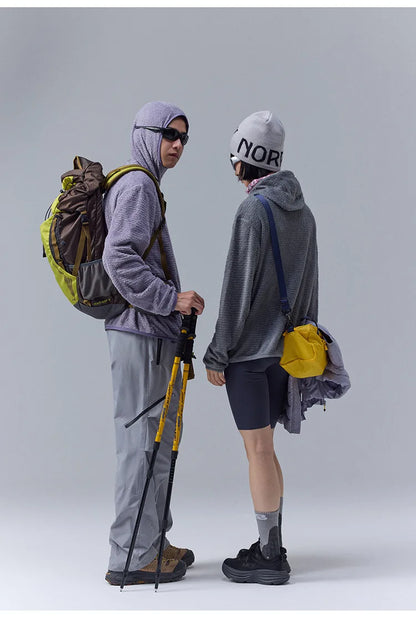 All Season 190g Ultra-light Breathable Thermal Hoodie, Urban Outdoor Techwear Mid-layer with Thumbholes & Zip Pocket