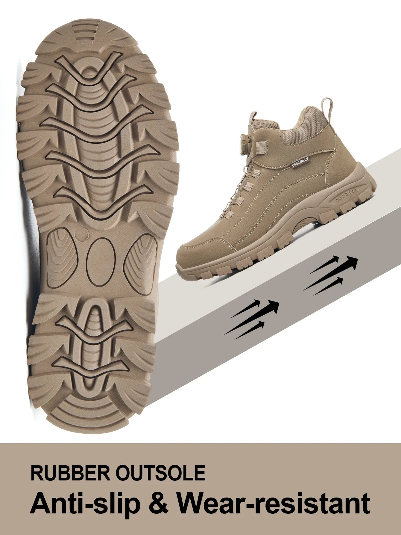 Men's Safety Work Boots Steel Toe Anti- Crush Resistant Punctureproof Kevlar Anti-slip Wear-resistant Fashionable Buckle
