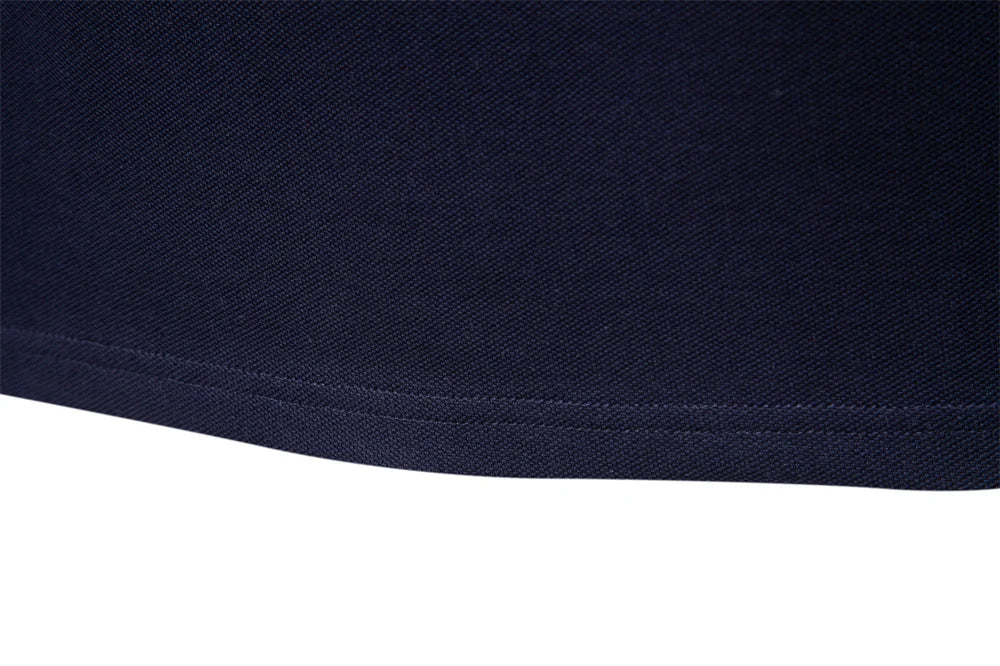 Men's Henley Neck Polo Shirt Cotton Solid Color Long Sleeve Autumn Winter Premium Luxury Mens Top