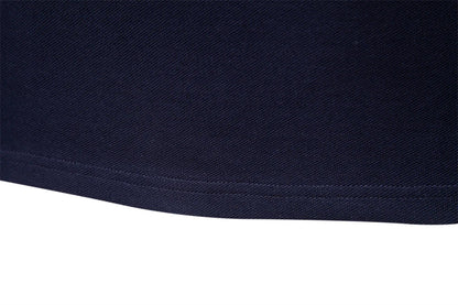 Men's Henley Neck Polo Shirt Cotton Solid Color Long Sleeve Autumn Winter Premium Luxury Mens Top