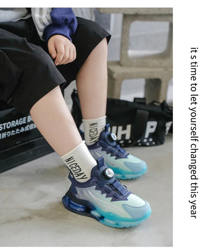Boys Sports Sneakers Kids Athletic Shoes Outdoor Running Tennis Basketball Casual Walking Footwear Non-slip Size 29-39