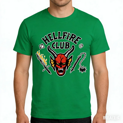 Hot Selling Fashion New Men's T-shirt 3D Wild Devil Style Printed Short Sleeve Tops Casual Men's and Women's Large Siz Clothing