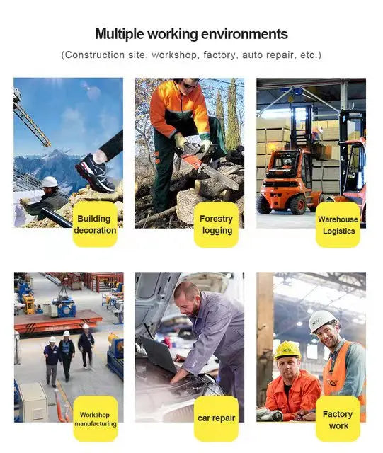 Work Sneakers Men Safety Shoes Construction Steel Toe Work Shoes Safety Boots Men Shoes Anti-Puncture Working Summer Kevlar
