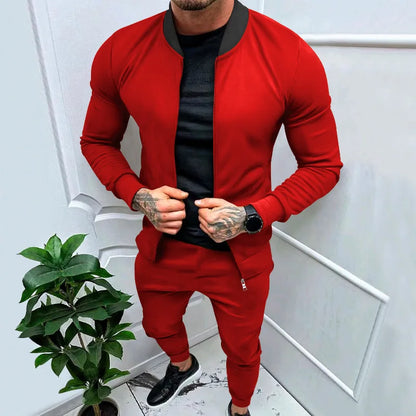 2025 Men's Fitness Sports Style Outdoor Casual Zipper Set In Stock