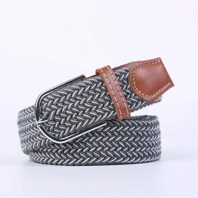 Women's Belt Fashion Casual Woven Elastic Belt Outdoor Sports Military Tactical Strap Climbing Work Belt Unisex Jeans Pants