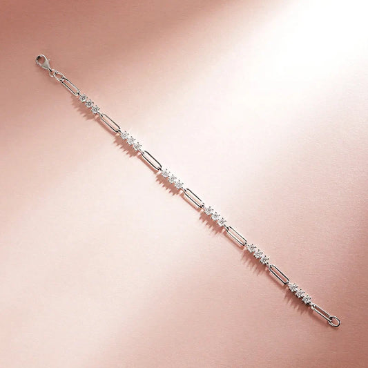 18K Plated 3mm 100% Real All Moissanite Bracelets for Women Men Classic Lab Diamond Chain Sterling Silver 925 Wholesale