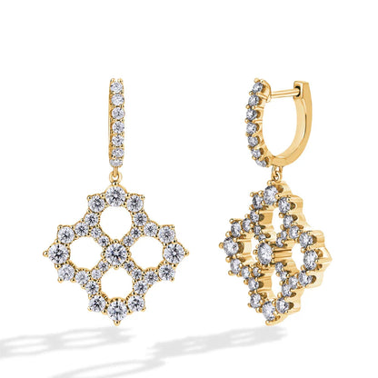 Luxury 3.25CTW D Color Moissanite Drop Earrings for Women High Quality S925 Sterling Silver Engagement Wedding  Jewelry