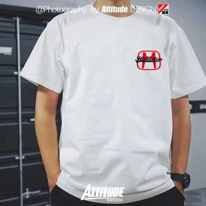 2026 VTEC Racing Club T-shirt JDM Car Enthusiast Graphic T-shirt Men's Pure Cotton Street Style Top