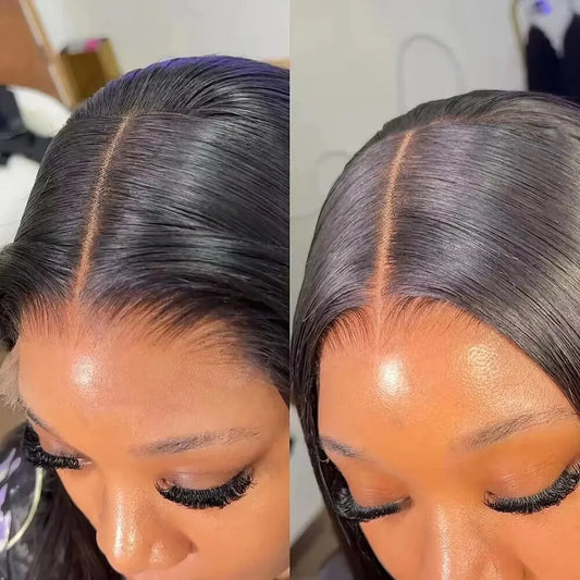 Short Bob Wig Transparent Lace Frontal Wigs Human Hair  Straight Bob Wigs Pre Plucked 13x4 Lace Front Wigs For Black Women