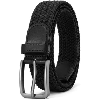 Men's Elastic Belts Unisex Casual Woven Belt for Men Outdoor Rock Climbing Training Work Belt with Jeans Belt of Women 115cm