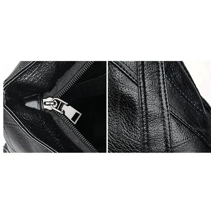PU Zipper High Quality Women's Shoulder Bag 2024 Soft Faced  Large Capacity Fashionable Commuting Women's Shoulder Bag