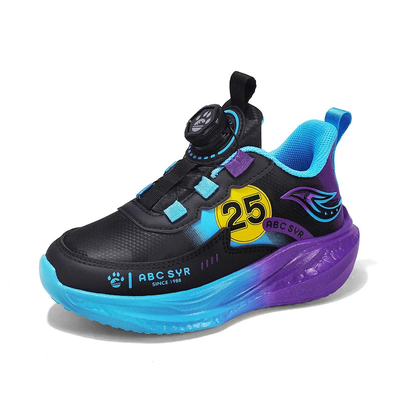 Children‘s Breathable Basketball Shoes Non-slip Sports Training Shoes Outdoor Lace-up Boys Girls Jogging Sneakers Athletic Shoes