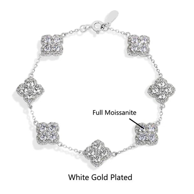 S925 Sterling Silver Full Moissanite Bracelets D VVS1 Lab Diamond for Women 18k Gold Plated Engagement Jewelry Gift