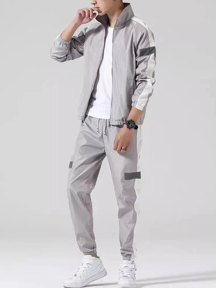 Sports Suit Men's Spring and Autumn Casual Running Sportswear Cardigan Casual Sweater Three-piece Suit