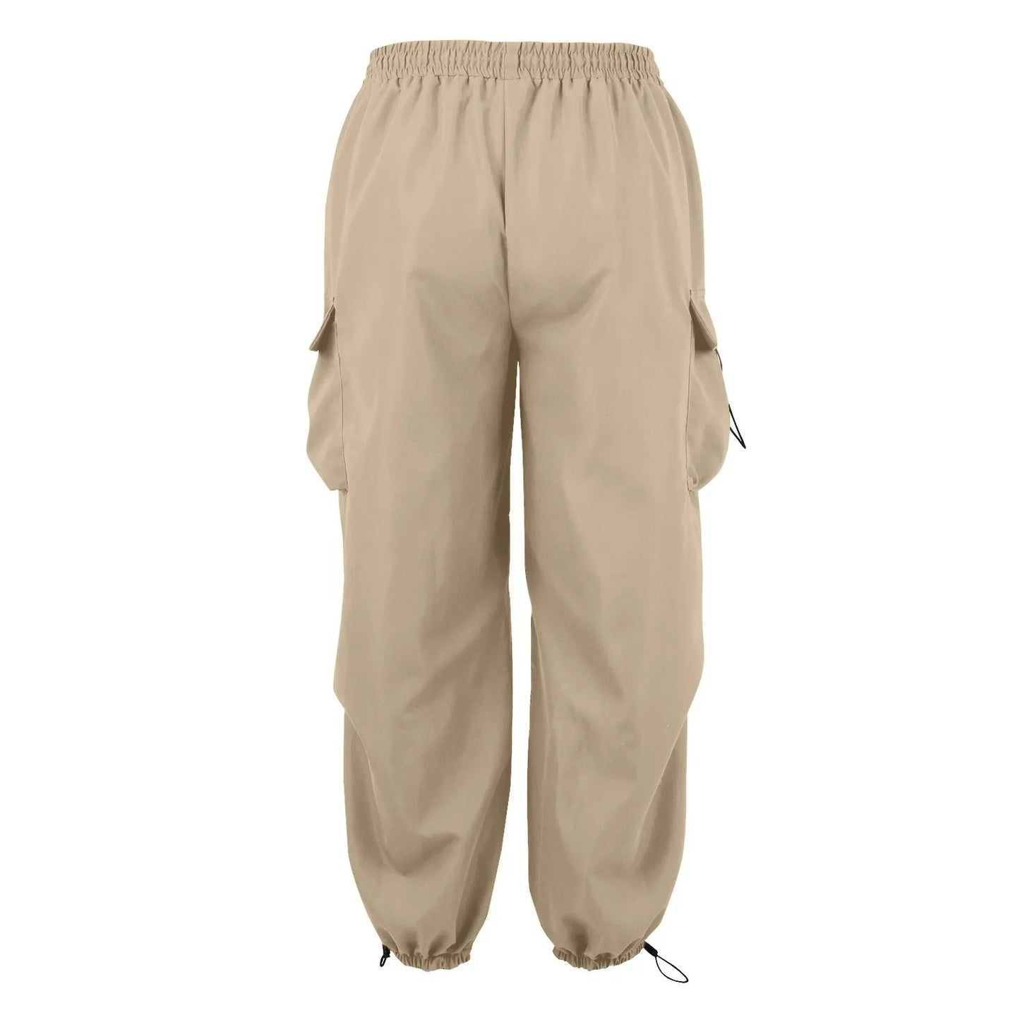 Cool Streetwear Versatile Quicky Drying Wide Leg Low Waist Drawstring Cargo Trousers Fashion Daily Casual Pockets Pants For Male