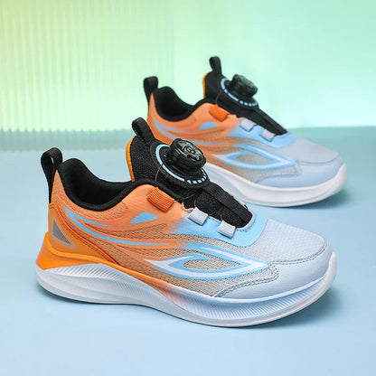 School training boys basketball shoes cushion non-slip tennis shoes mesh bounce sneakers choose buttons children's casual shoes
