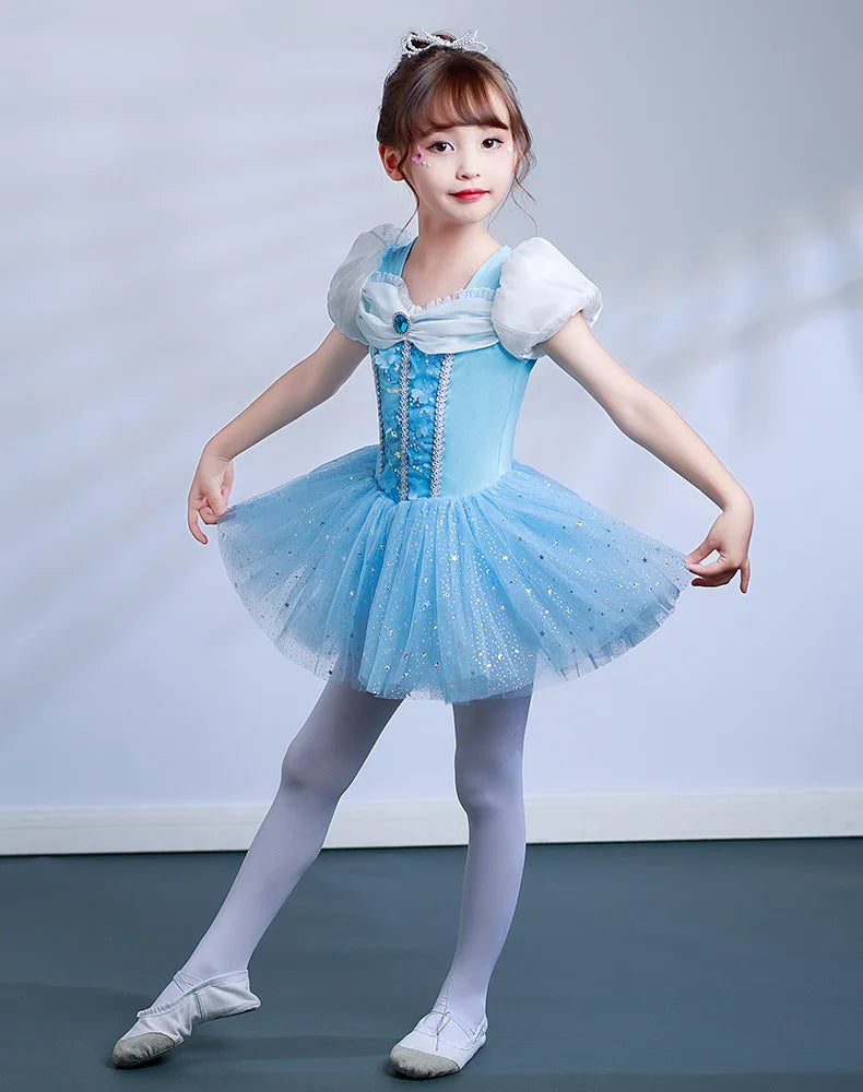 Girl Ballet Dancing Dress Party Fancy Sequined TUTU Dress Princess Girl Clothes Baby Girl Stage Shows Party Costumes