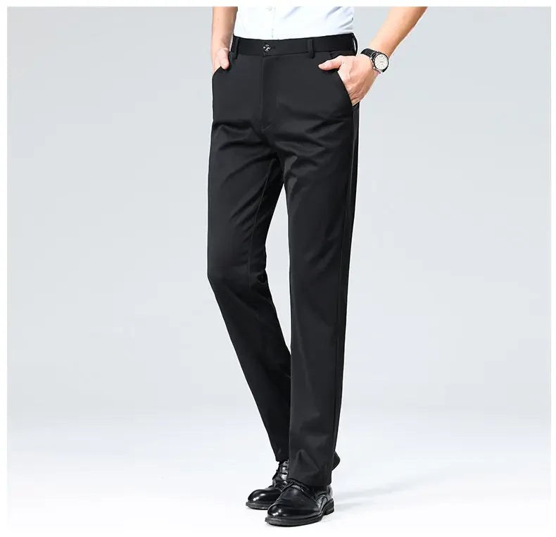Four-Way Stretch Business Casual Pants for Men, Spring/Autumn Dress Pants, Men's Trousers, Formal Pants, Casual Elastic Dress Pa
