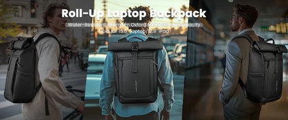 Business Backpack for Men Waterproof Anti-Theft 15.6” Laptop Backpack Casual Large Capacity Expandable Travel Bag Short Trip