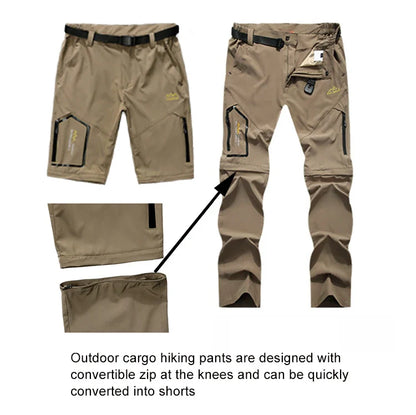 Men's Camping Hiking Pants Trekking High Stretch Summer Thin Waterproof Quick Dry UV-Proof Outdoor Travel Trousers